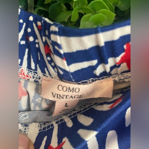 NWT Como Vintage Fireworks Womens Leggings 4th of July Size Large - Picture 5 of 7